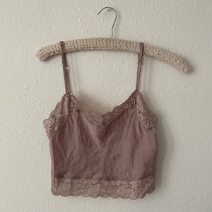 dusty rose lace cami